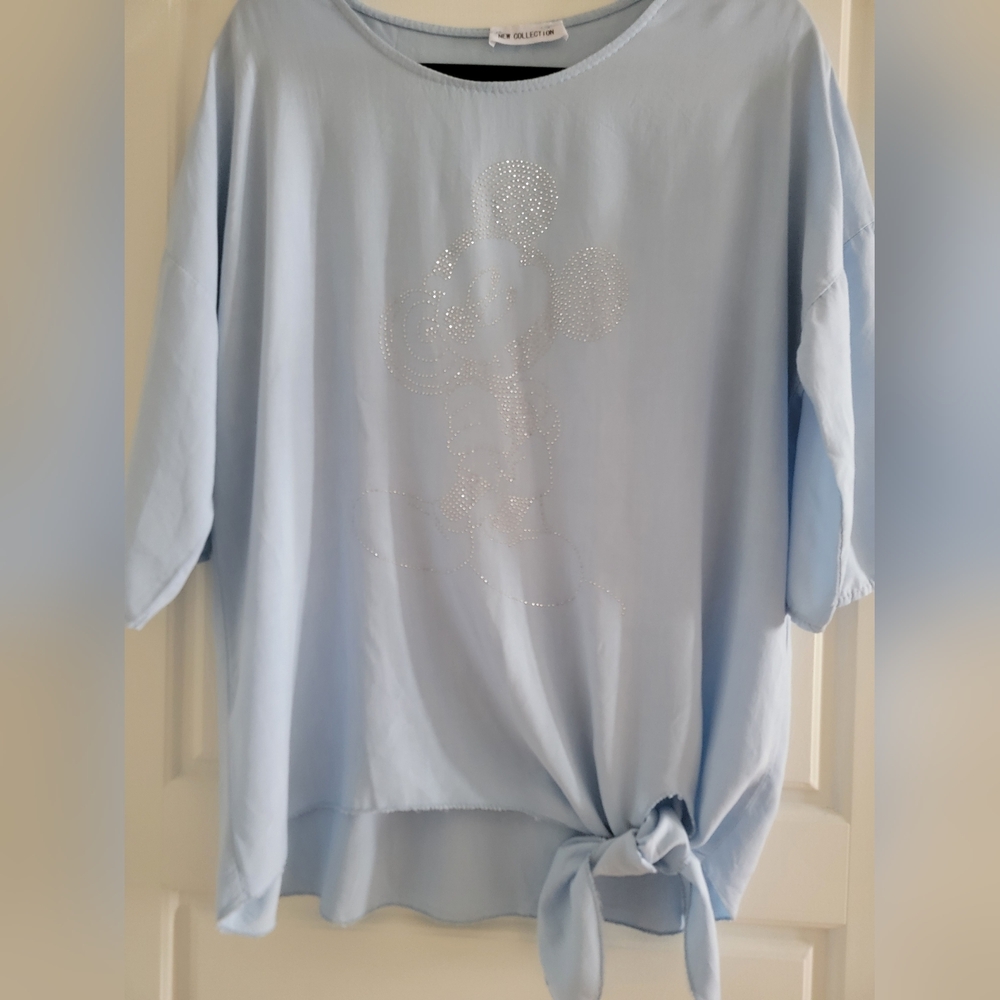 Shinny Mickey Mouse blouse size L ?